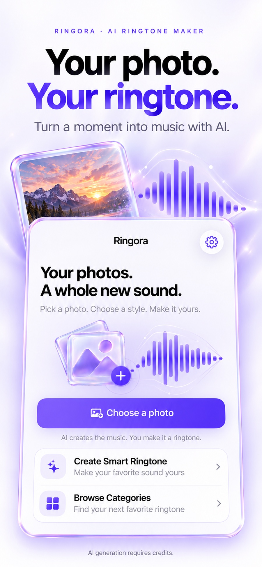 Your photo. Your ringtone. AI music inspired by your image
